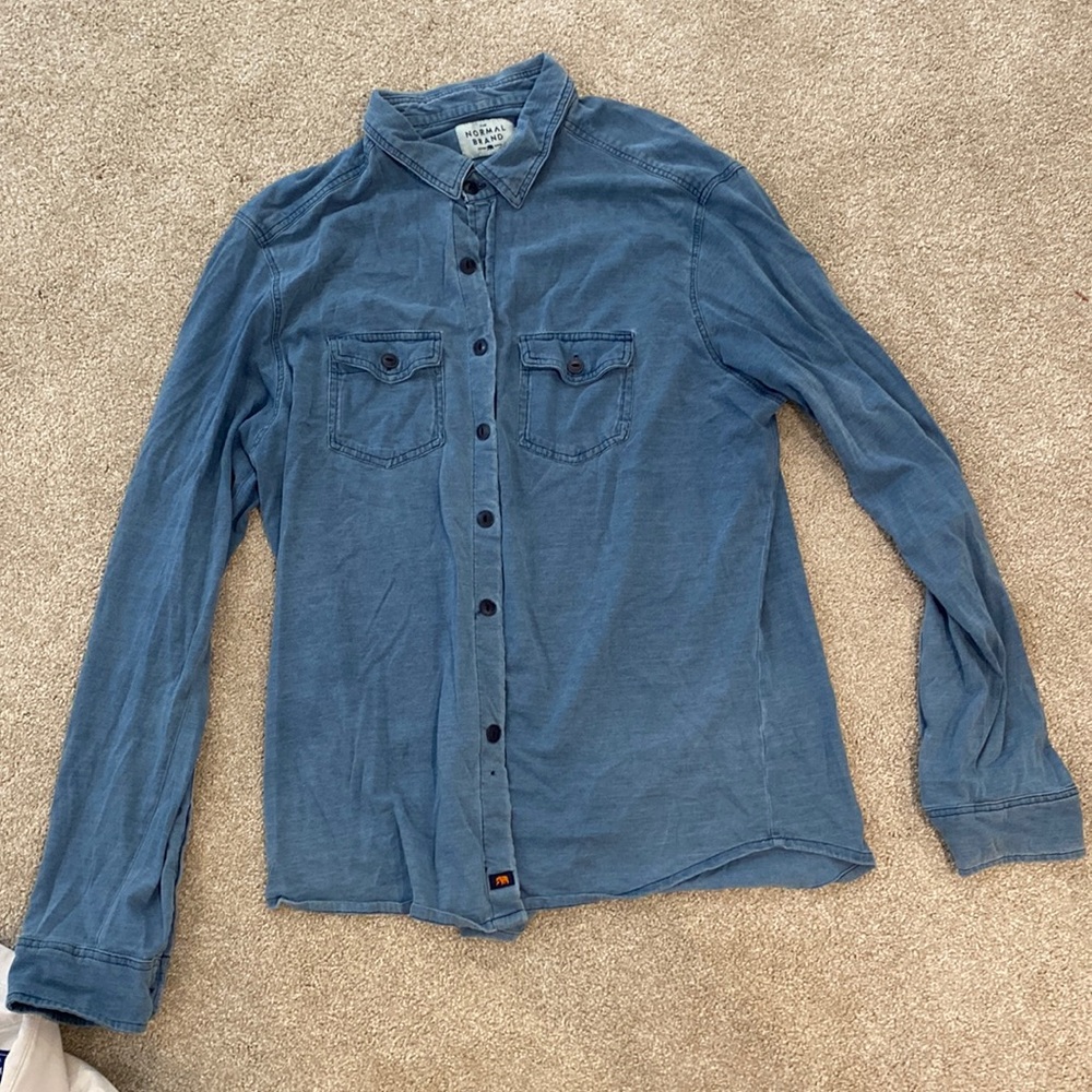The normal brand soft denim button down